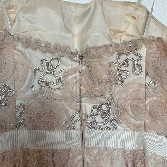 ADRIANNA PAPELL floral embossed party dress size 6 - Picture 8 of 13